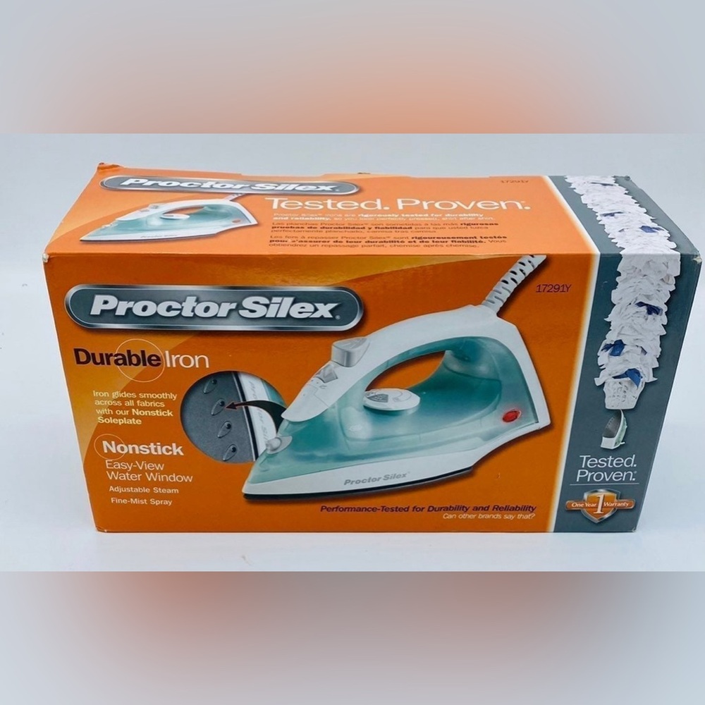 Proctor Silex Lightweight Durable Nonstick Steam Iron 17291PS NWT